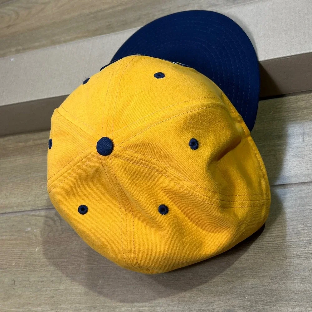 New Era 59FIFTY Montgomery Biscuits MiLB Fitted‎ Hat Yellow Navy Size 7 3/4